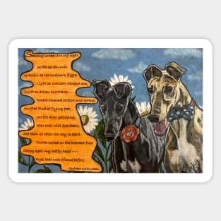 Greyhound Pal Poets Sticker